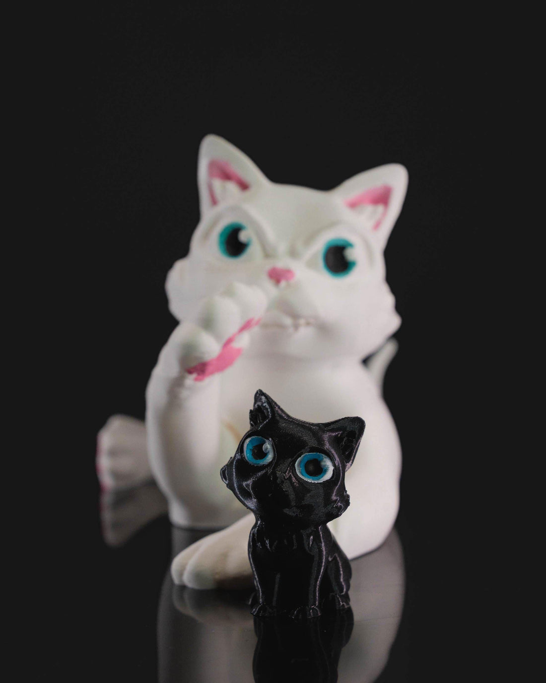 Protective Mama Cat Sculpture