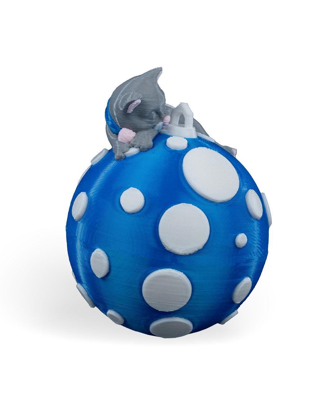 Handmade Holiday Cat Figurine, Festive Christmas Decor
