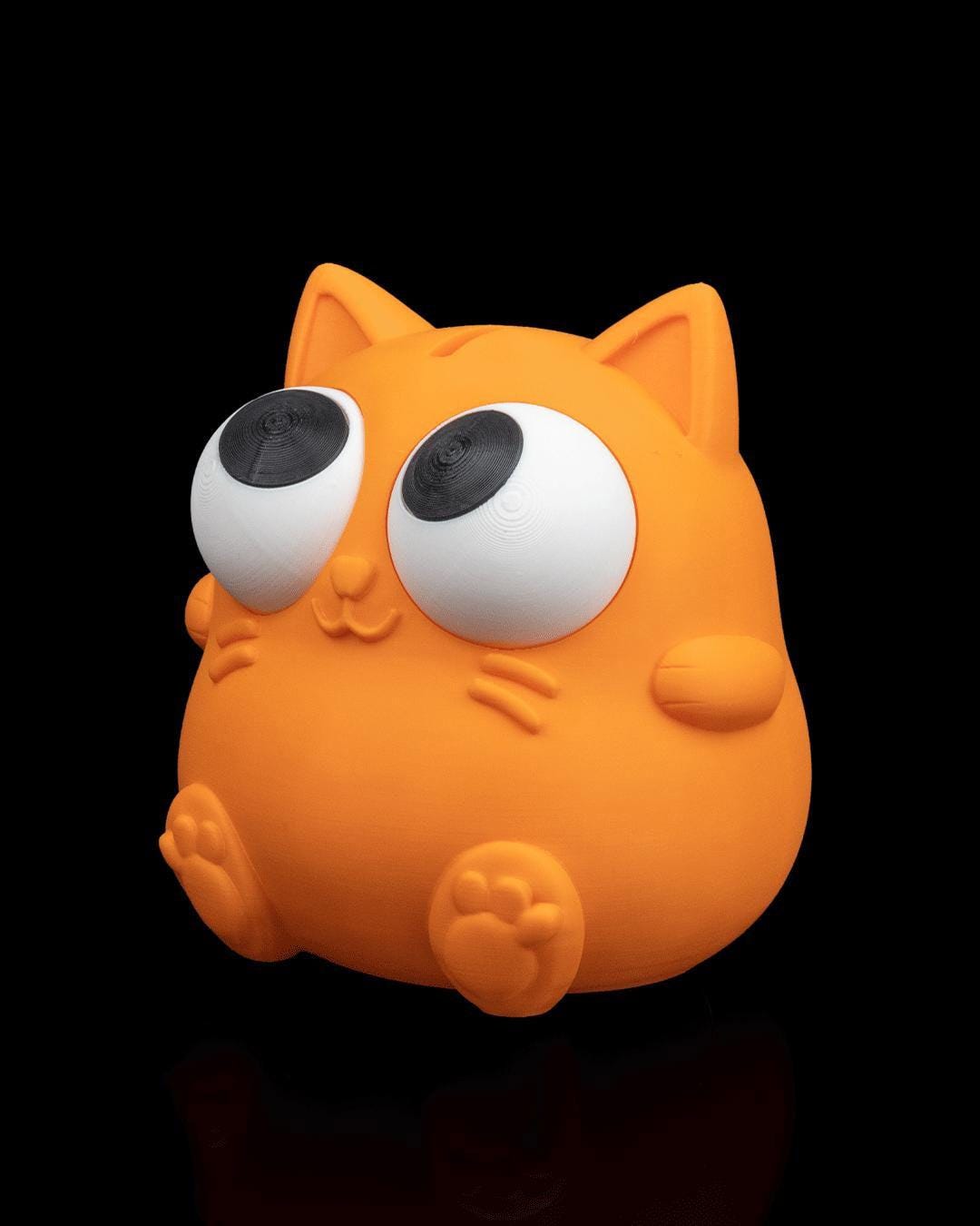 Playful Cat Coin Figurine Curious Kitty Desk Decor Handmade Fun Cat Display