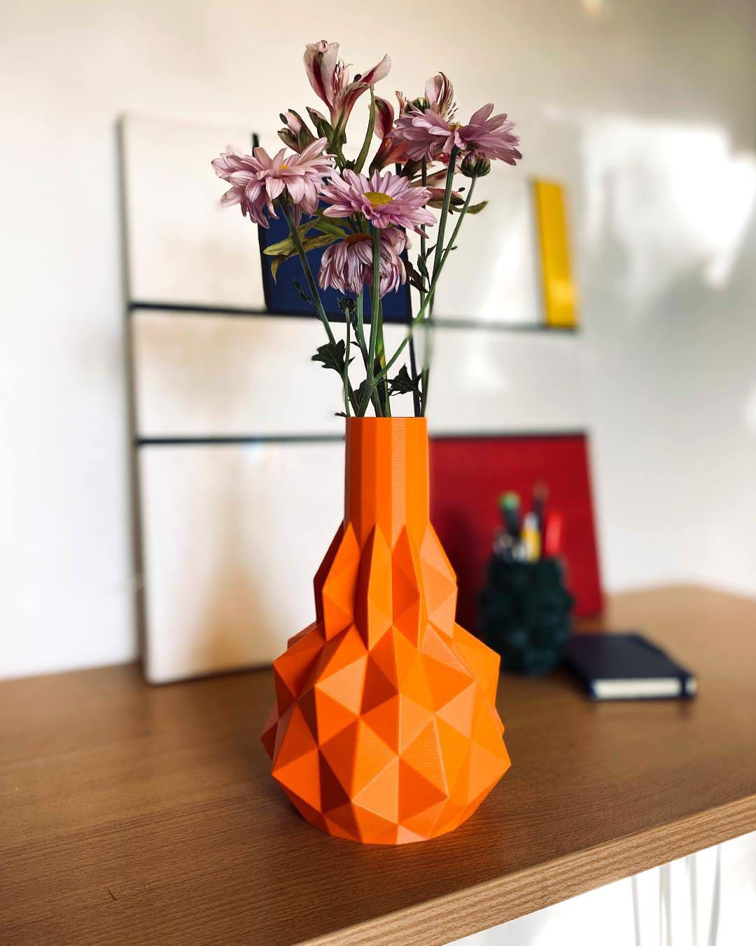 Geometric Flower Vase – Handmade Modern Home Decor