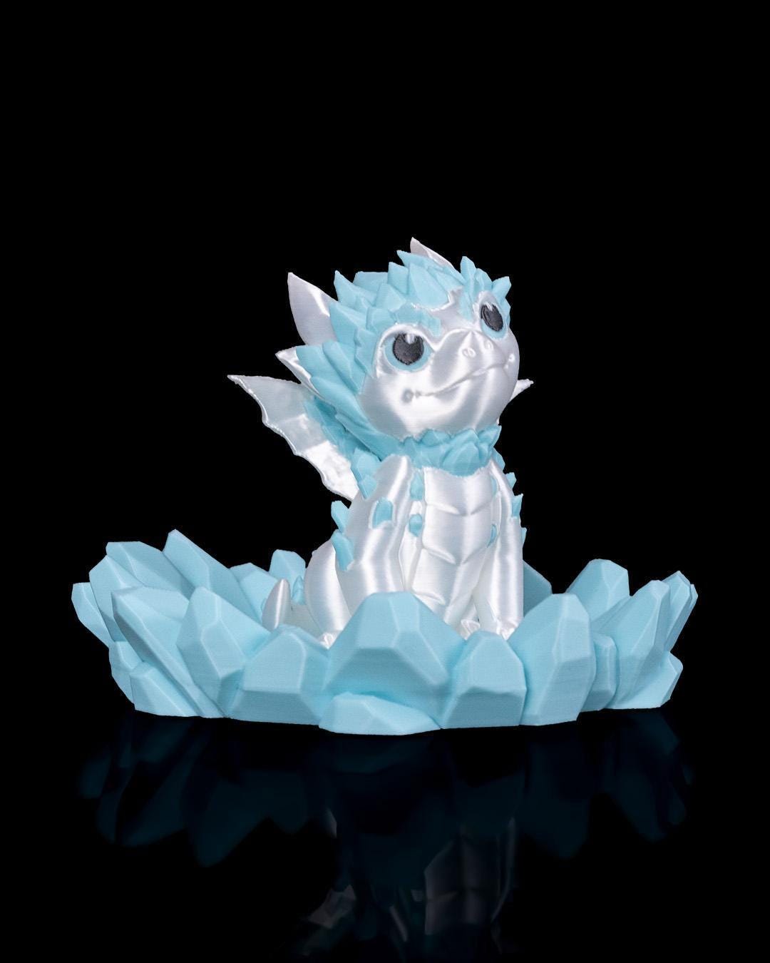 Crystal Dragon Egg Decor, PLA Fantasy Sculpture, Handmade Home Accent