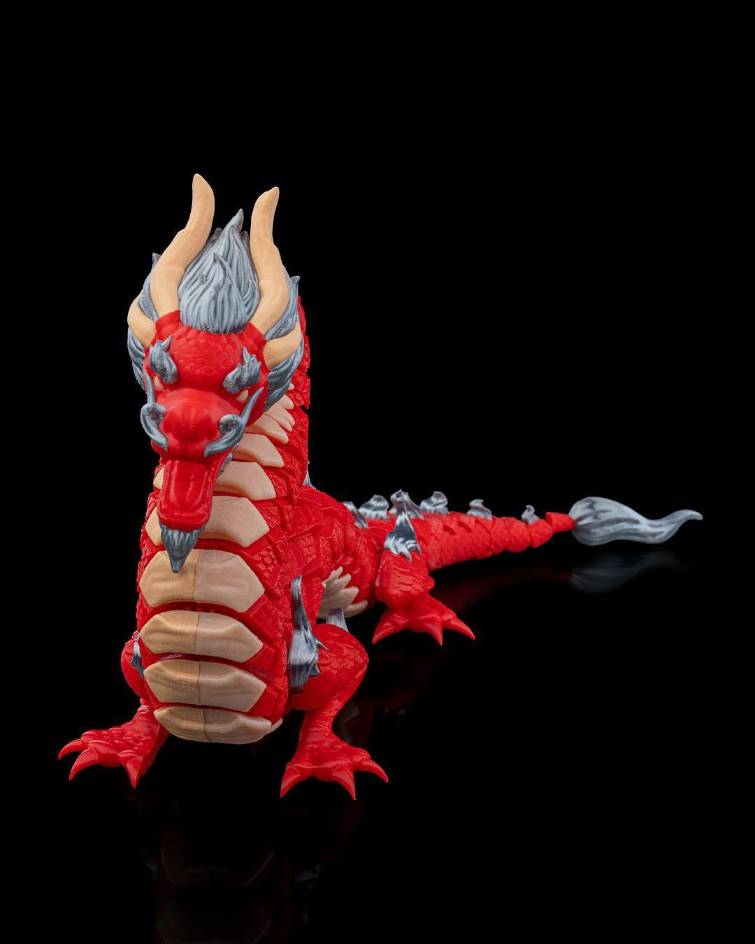 Articulated Chinese Dragon Figure, PLA Desk Decor