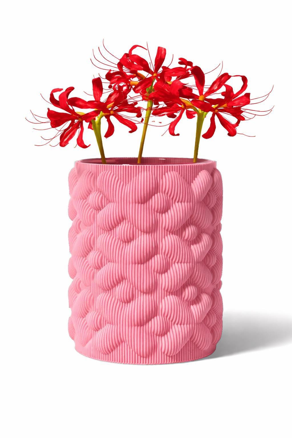 Textured Cylinder Vase – Modern Sculptural Decor – Minimalist Flower Holder