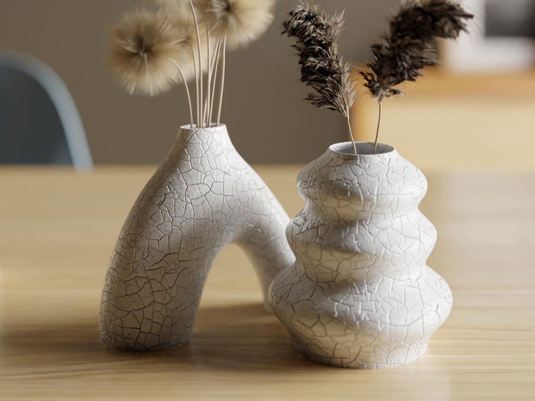Sculptural Vase Set – Modern 3D Printed Home Decor