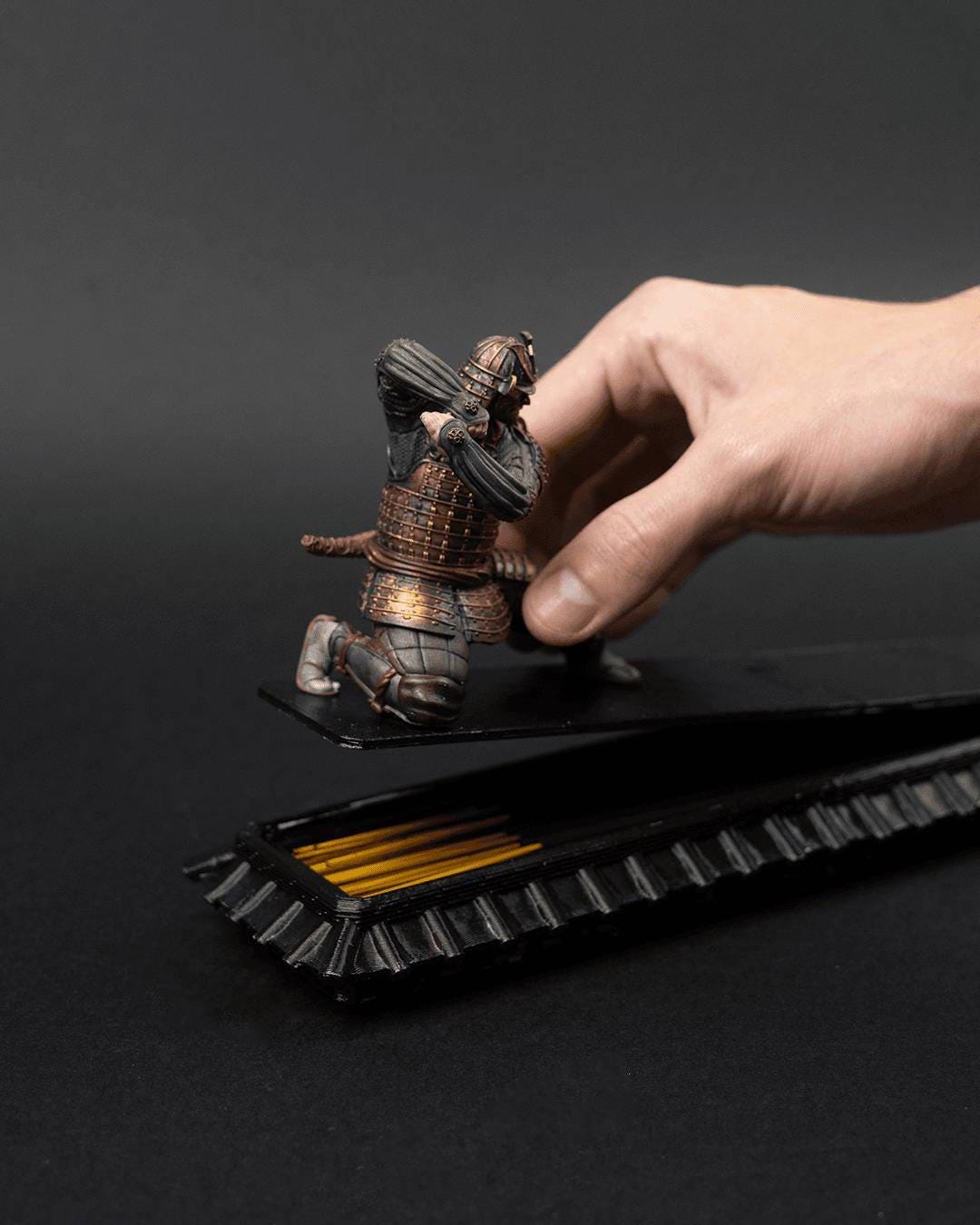 Samurai Incense Holder , Japanese Warrior Zen Decor