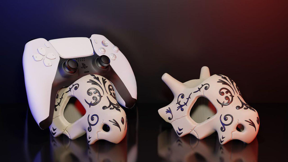 Pokemon Skull Controller Holder, Gaming Desk Stand, Console Gamepad Display, Gamer Room Decor, Unique Gift for Gamers Cubone