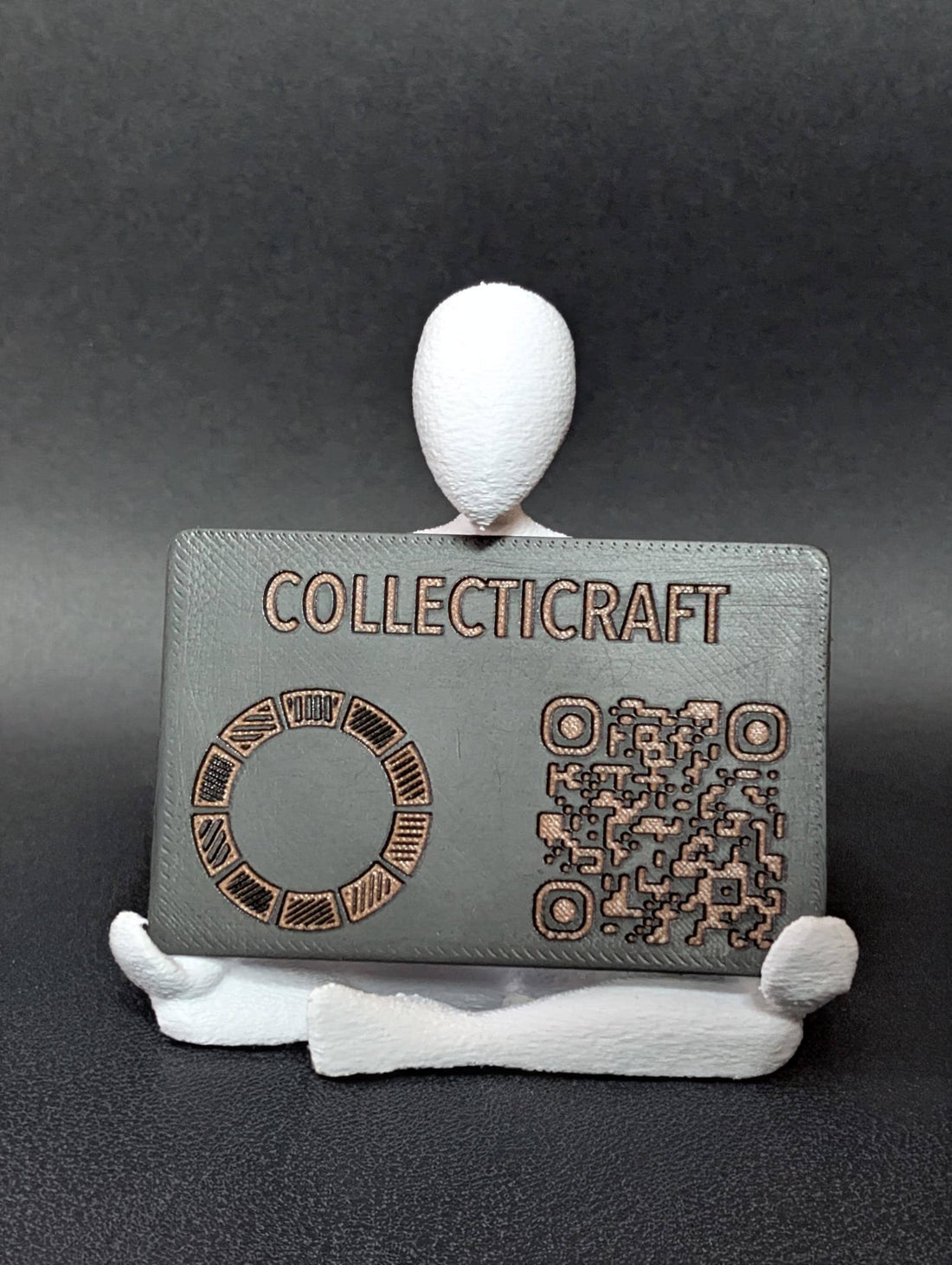 Meditation Business Card Holder – Minimal Desk Sculpture Decor