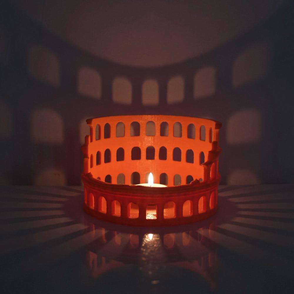Colosseum Candle Holder – Architectural Roman Decor Accent
