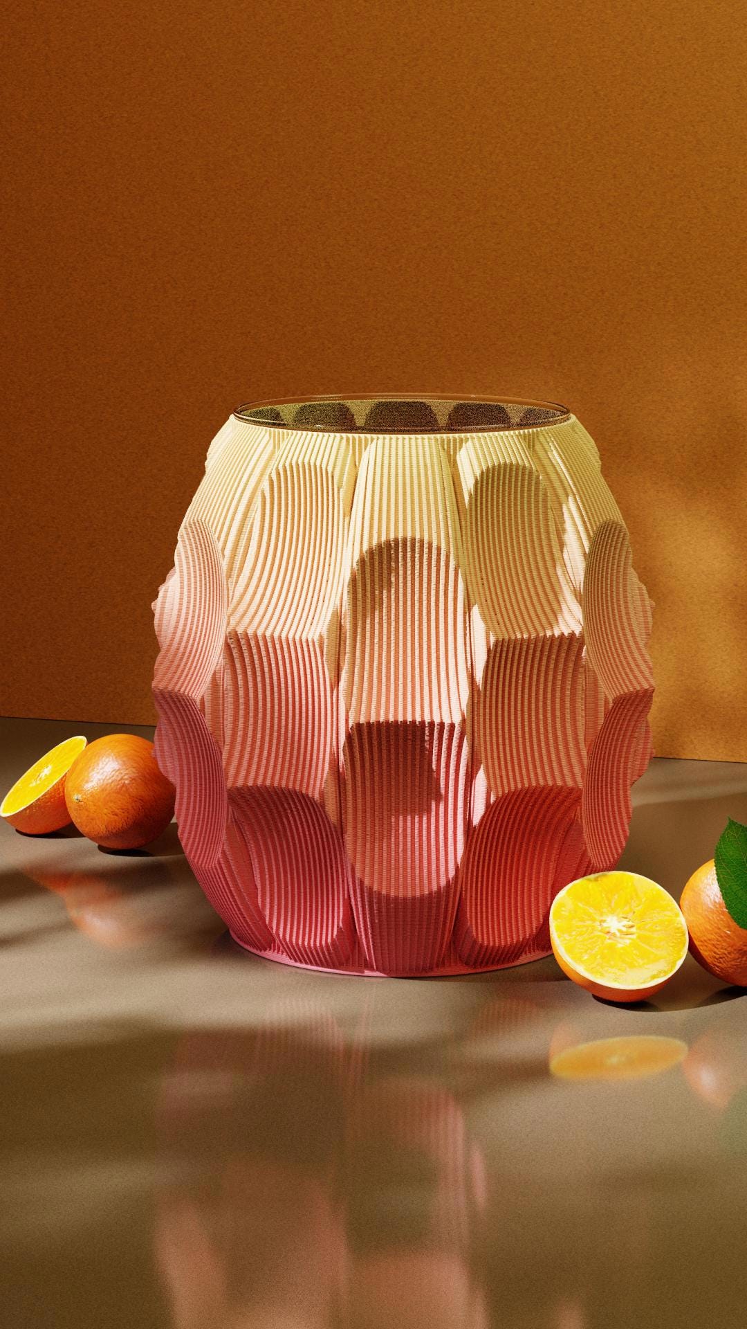Faceted Granade Vase | 3D Printed Modern Decor