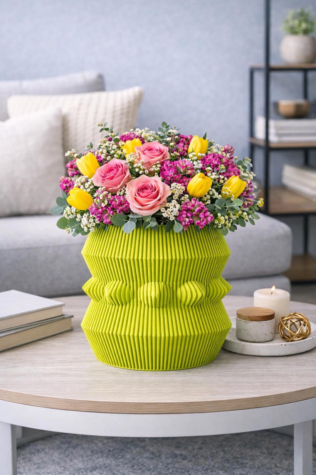 Michael Vase – Modern 3D Printed Vase | Geometric Sculptural Decor | Minimalist Home Accent