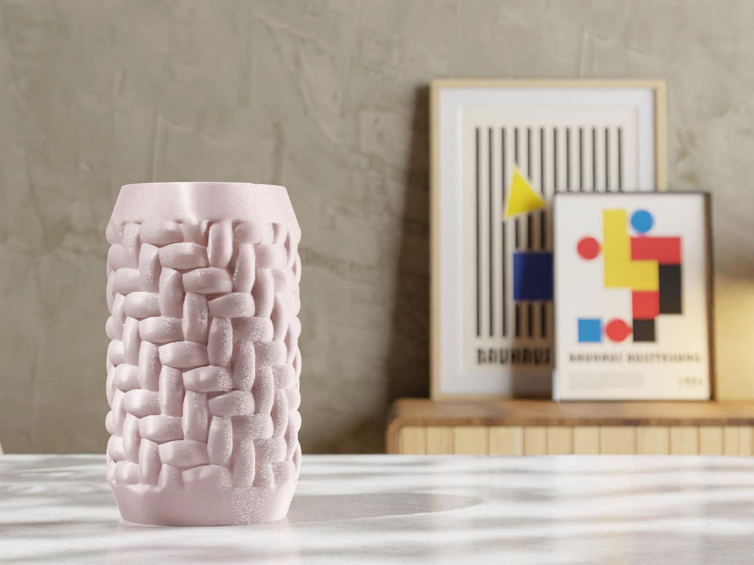 Woven Texture Vase | Modern Cylindrical Home Decor