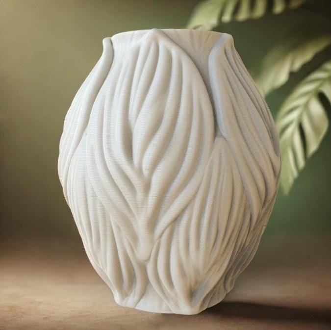 Nature’s Elegance Vase – Organic Leaf Sculptural Vase