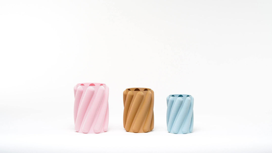 Spiral Texture Vase – Modern Sculptural Home Decor
