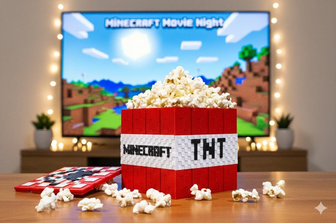 TNT Minecraft Popcorn Bucket – Retro Block Game Snack Box – 3D Printed Gamer Party Bowl – Movie Night Gift – Geek Room Decor