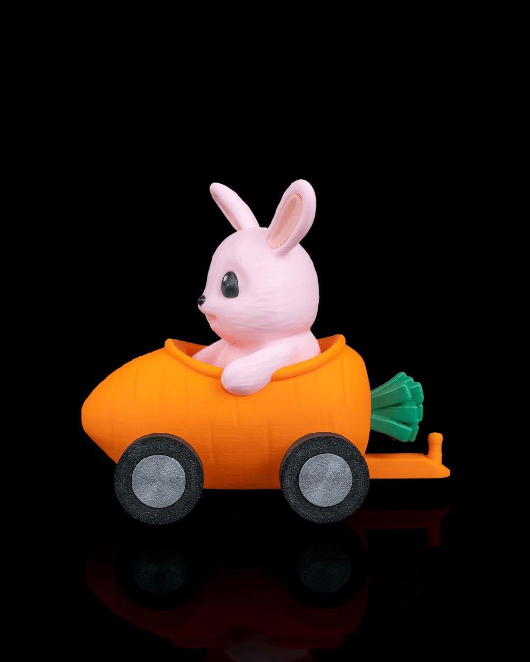 Bunny Carrot Train Toy – Easter Egg Wagon Nursery Decor