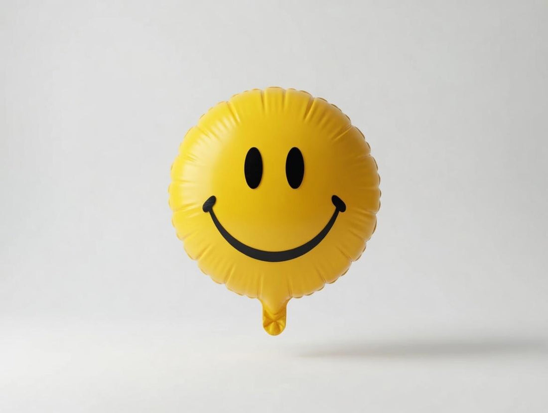 Smiley Face Infinity Balloon 3D Print – Yellow Wall Decor (Physical Product)