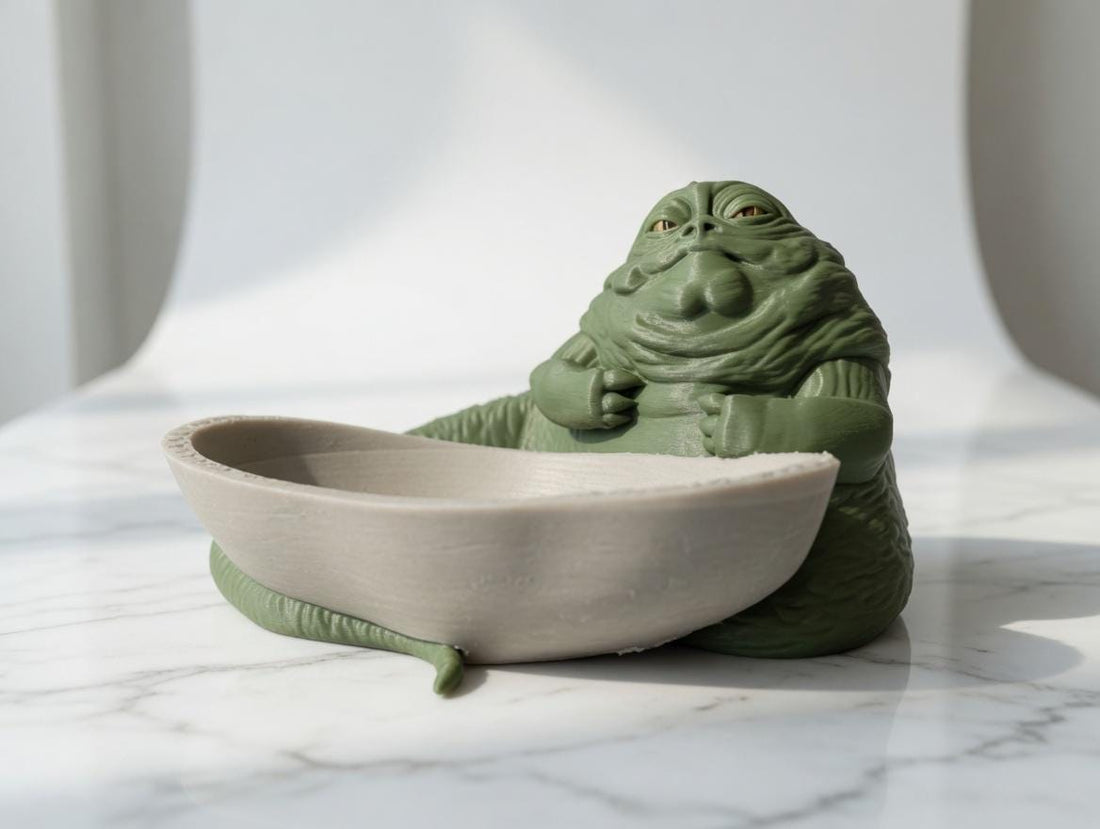 Ja-bba the Hutt Popcorn Bowl - Star Snack Holder | 3D Printed Hand-Painted