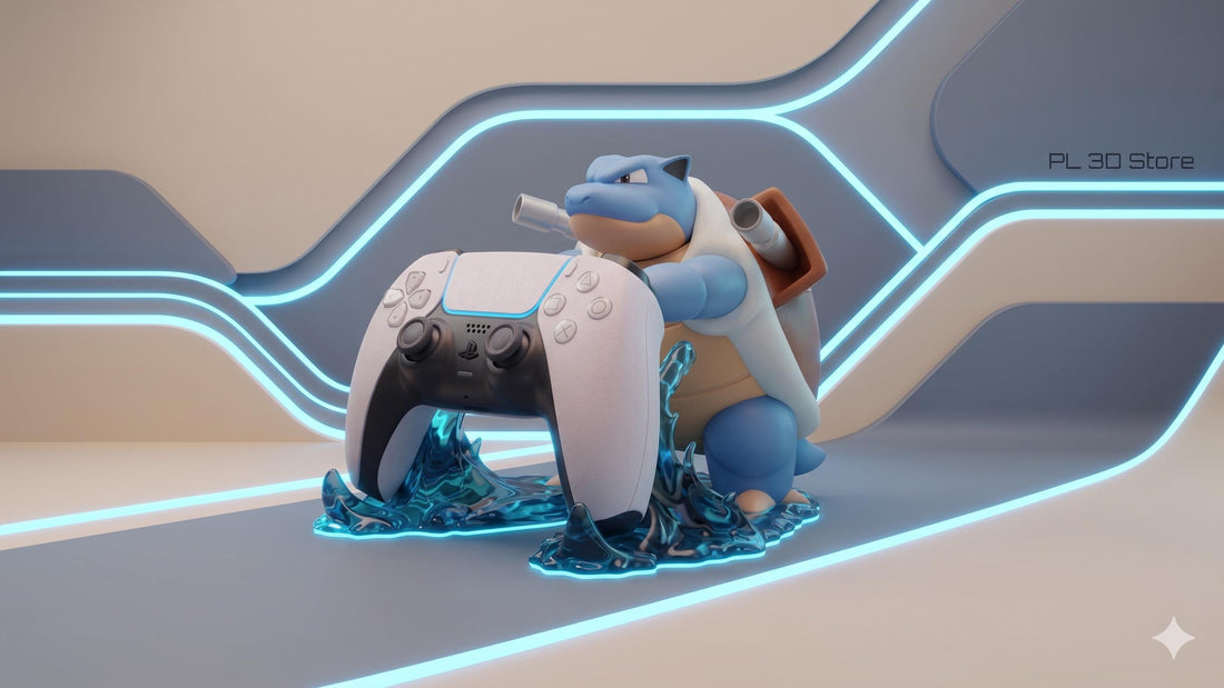 Blastoise Controller Holder | 3D Printed Pokémon Gaming Desk Accessory
